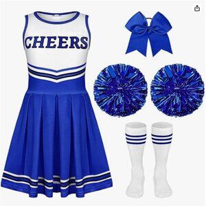 Girls Cheerleader Costume Outfit Dress for 9-10 Years Old